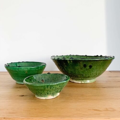 Saladier Tamegroute en Poterie Émaillée | 24x9 cm