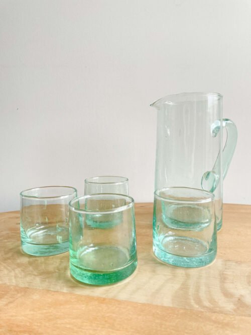 Verres Beldi Soufflés à la Main | Lot de 2 Verres Authentiques 7cm