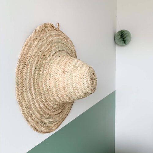 Chapeau de Paille Décoratif | Artisanat Marocain | Diamètre 45cm