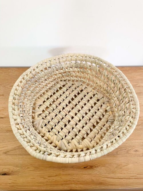 Corbeille Ronde en Osier Artisanale | 32x10 cm