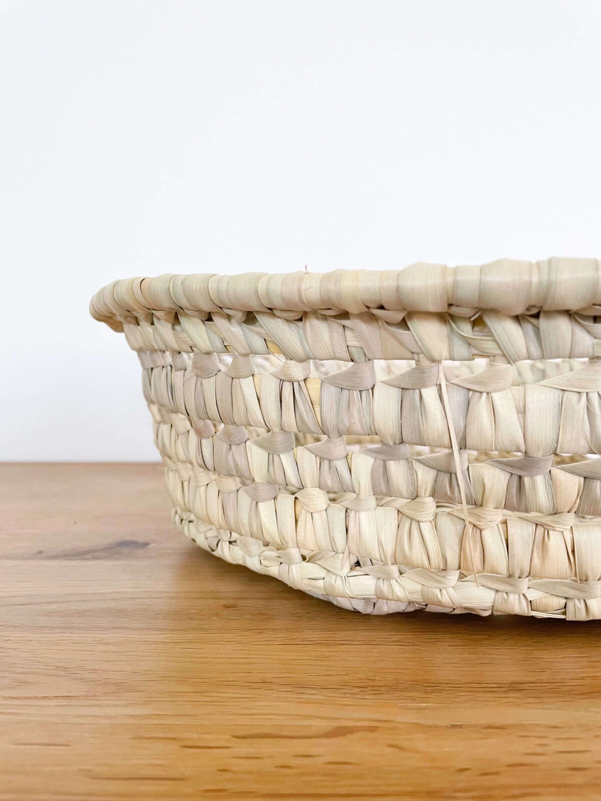 Corbeille Ronde en Osier Artisanale | 32x10 cm