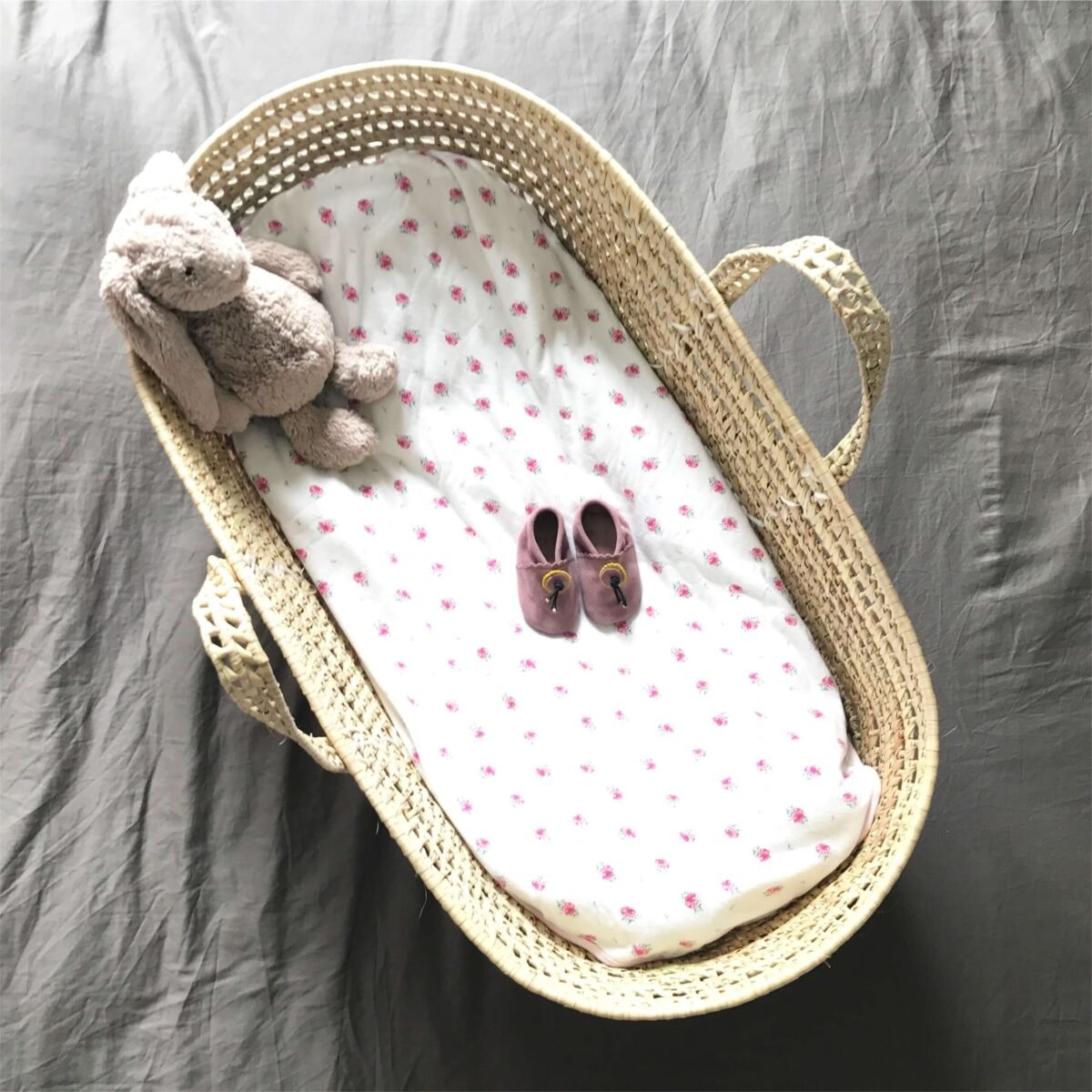 Couffin Bébé en Osier | Fait Main Marocain | 80x40x25cm (sans matelas)
