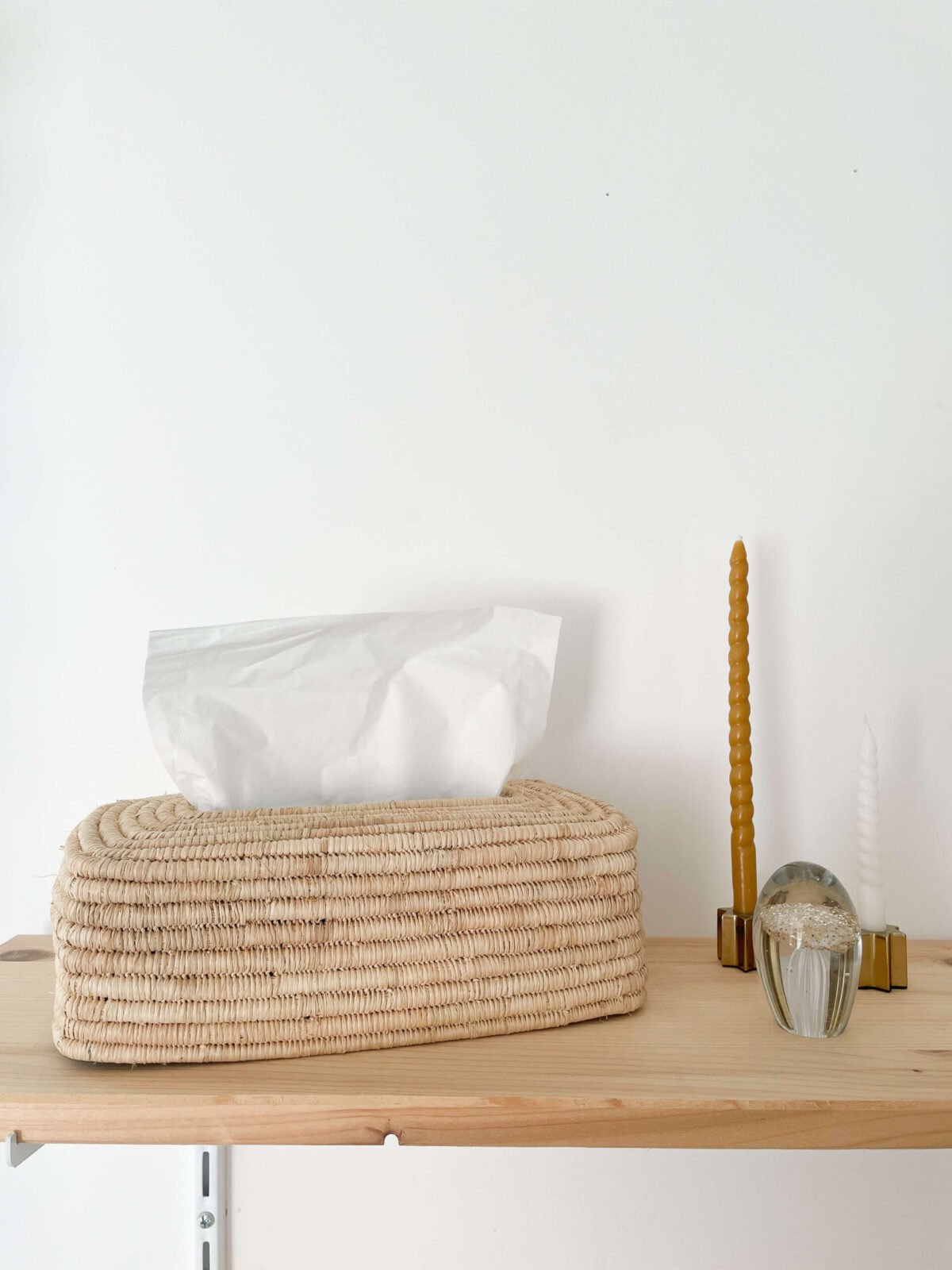 Étui à Mouchoirs en Raphia Fait Main | Design Naturel