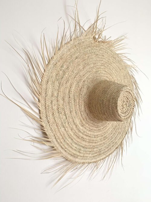 Chapeau de Paille Bohème à Franges | Diamètre 57 cm
