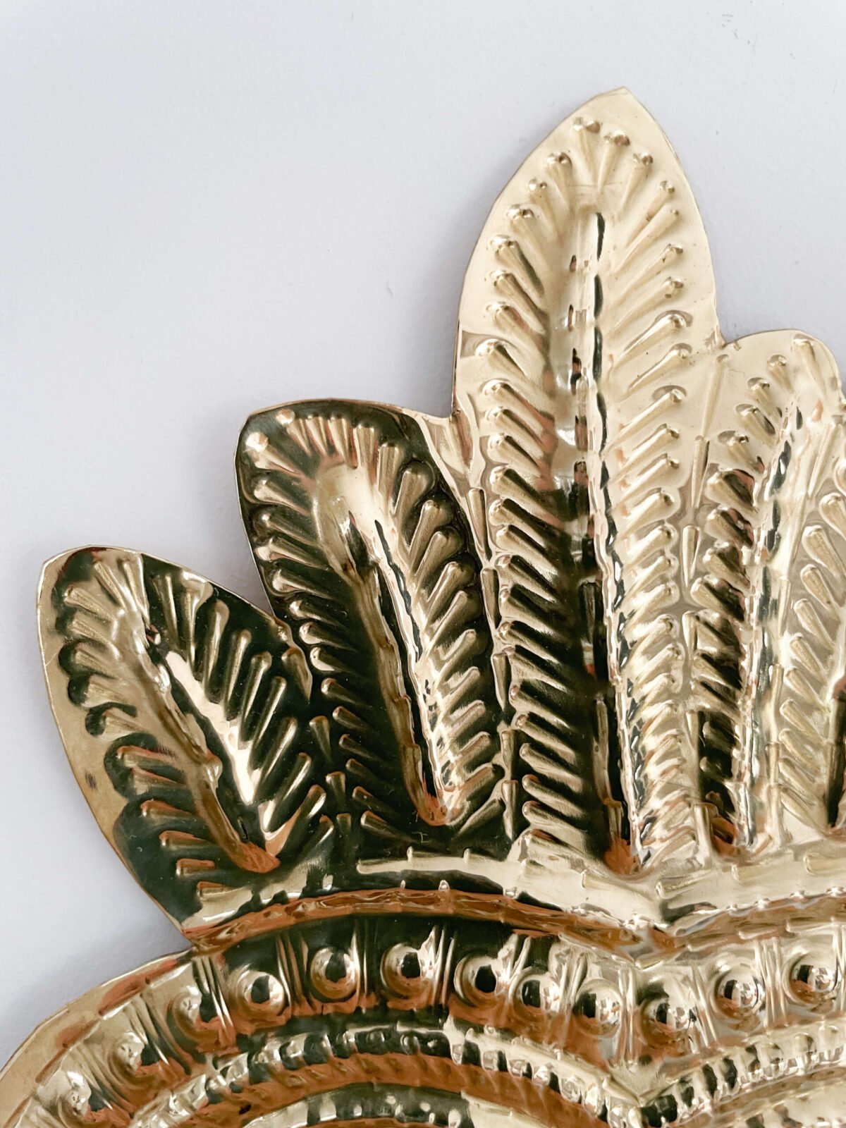 Miroir Façon Ex Voto Cœur en Laiton | Artisanat Marocain