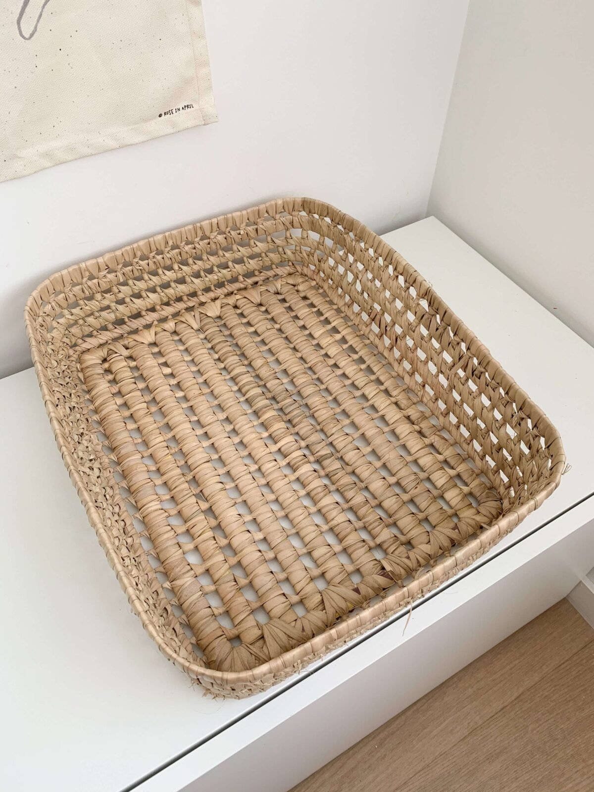 Panier a langer en osier pour poupée