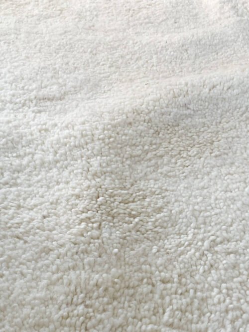 Tapis Berbère Laine Blanc Authentique | 252x155cm | Fait Main