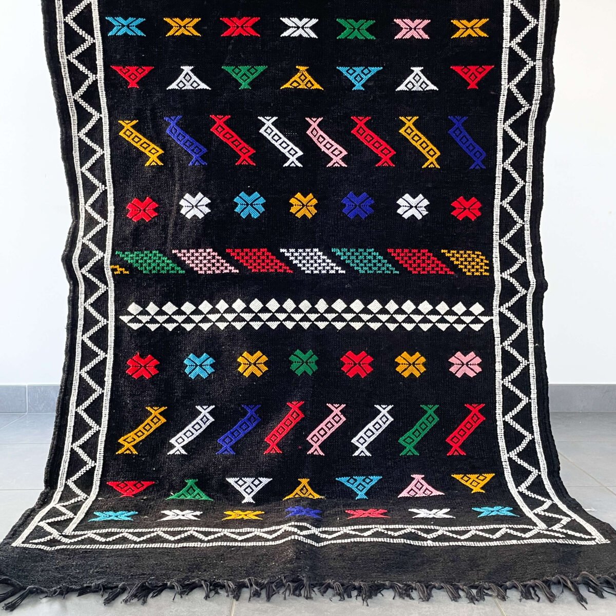 Petit Tapis Berbère Laine noir