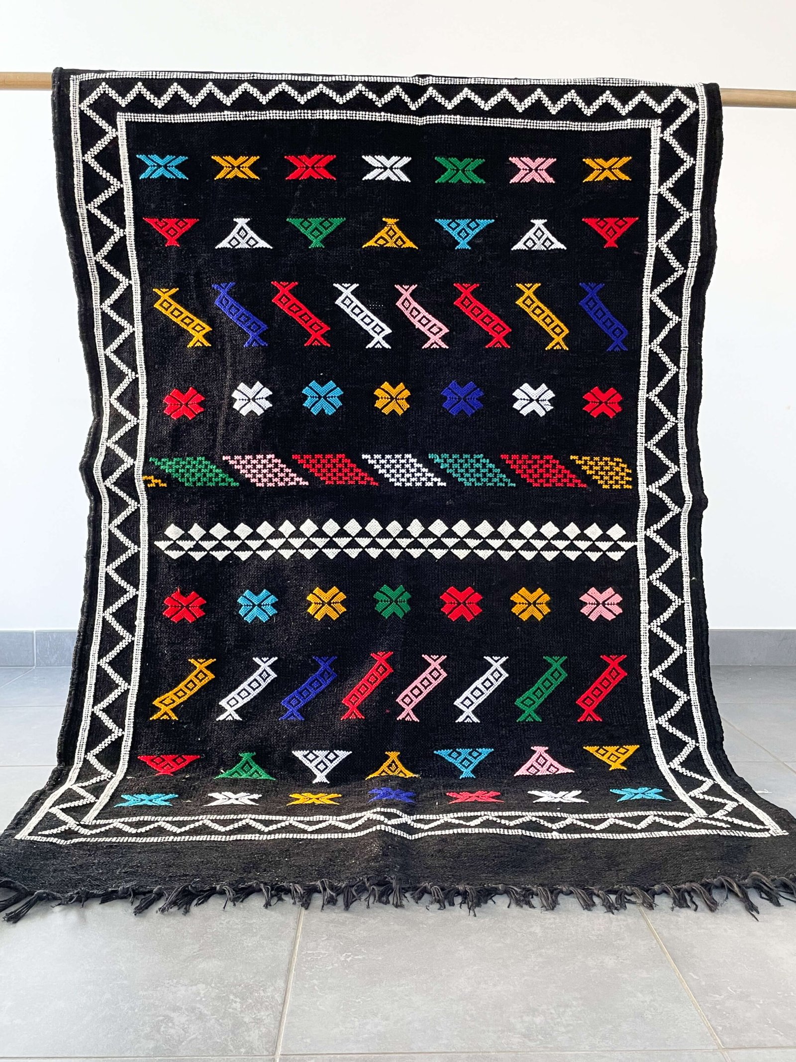 Petit Tapis Berbère Laine noir