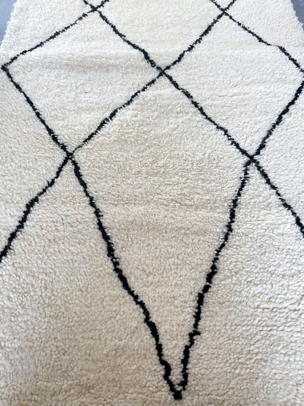 Élégant Tapis Couloir Laine | Style Berbère | 350x93 cm