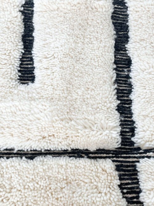 Tapis Berbère Laine Naturelle | 253x164cm | Fait Main | Pièce Unique