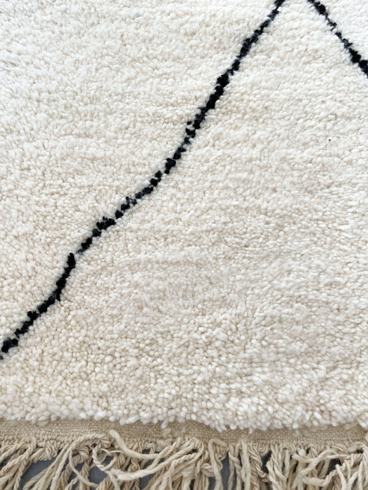 Tapis Couloir Laine Naturelle | 253x93cm | Berbère Fait Main