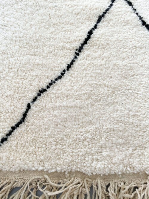 Tapis Couloir Laine Naturelle | 253x93cm | Berbère Fait Main
