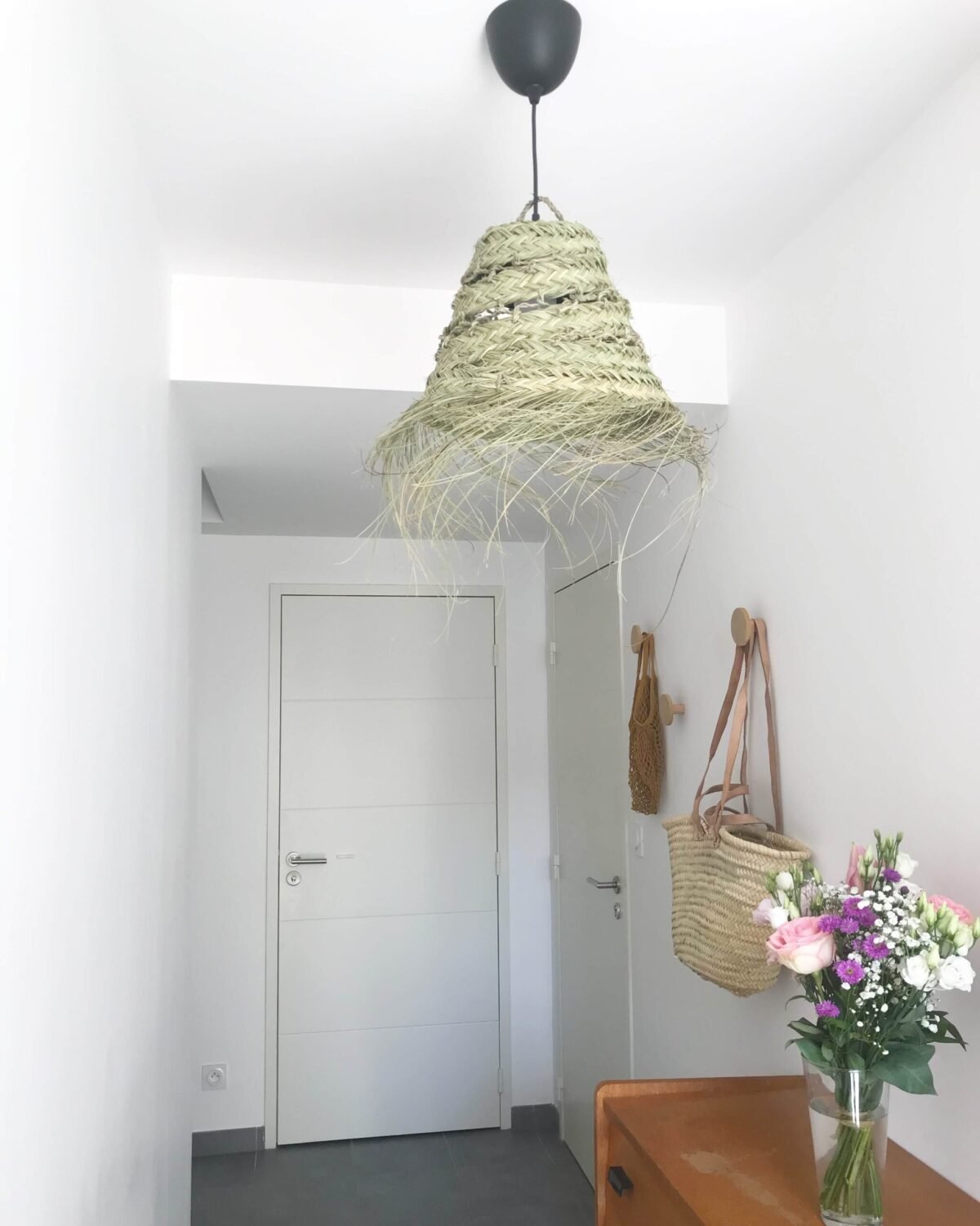Suspension en Fibres Naturelles Bohème | 2 Tailles | Artisanat Marocain