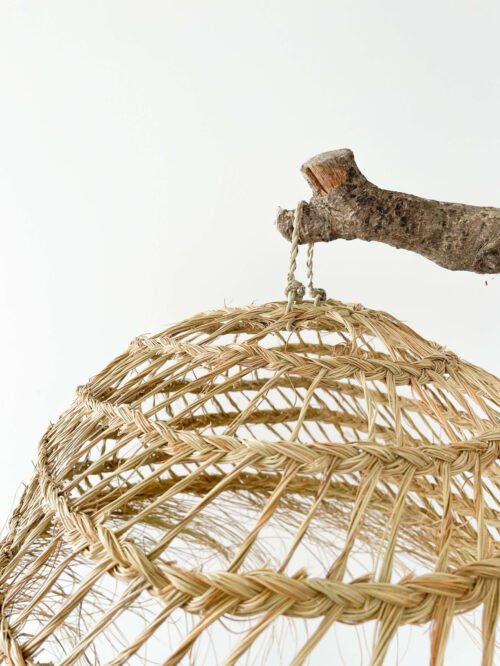 Suspension Osier Franges Bohème | Diamètre 50cm
