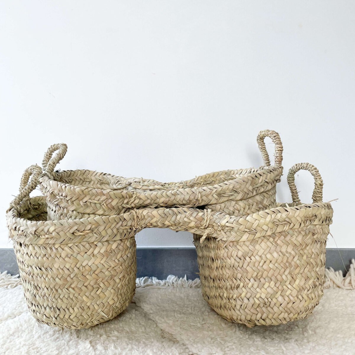 Panier Double Osier Déco Murale | 2 Tailles