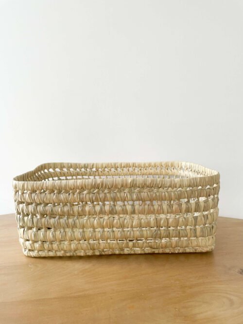 Panier Rangement Étagère Osier Naturel | 43x30x16cm