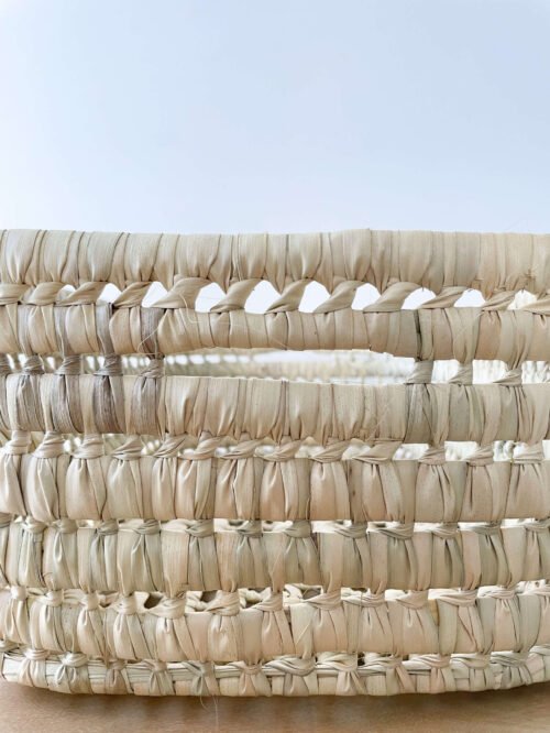 Panier Rangement Étagère Osier Naturel | 43x30x16cm