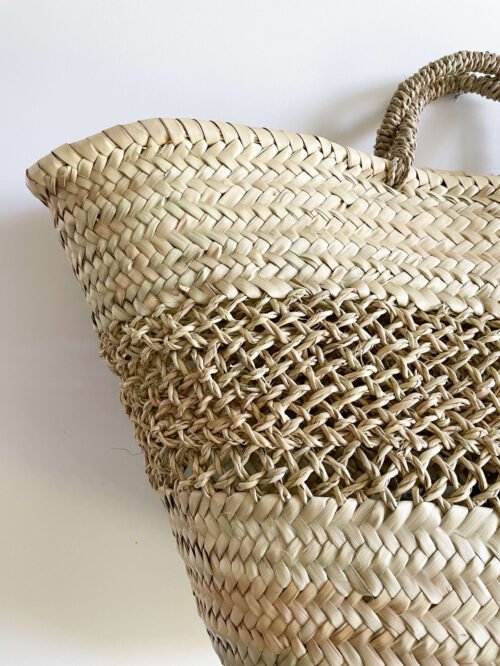 Panier en Osier Izza avec Bande Ajourée | 55x32x10 cm