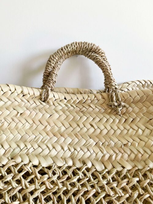 Panier en Osier Izza avec Bande Ajourée | 55x32x10 cm