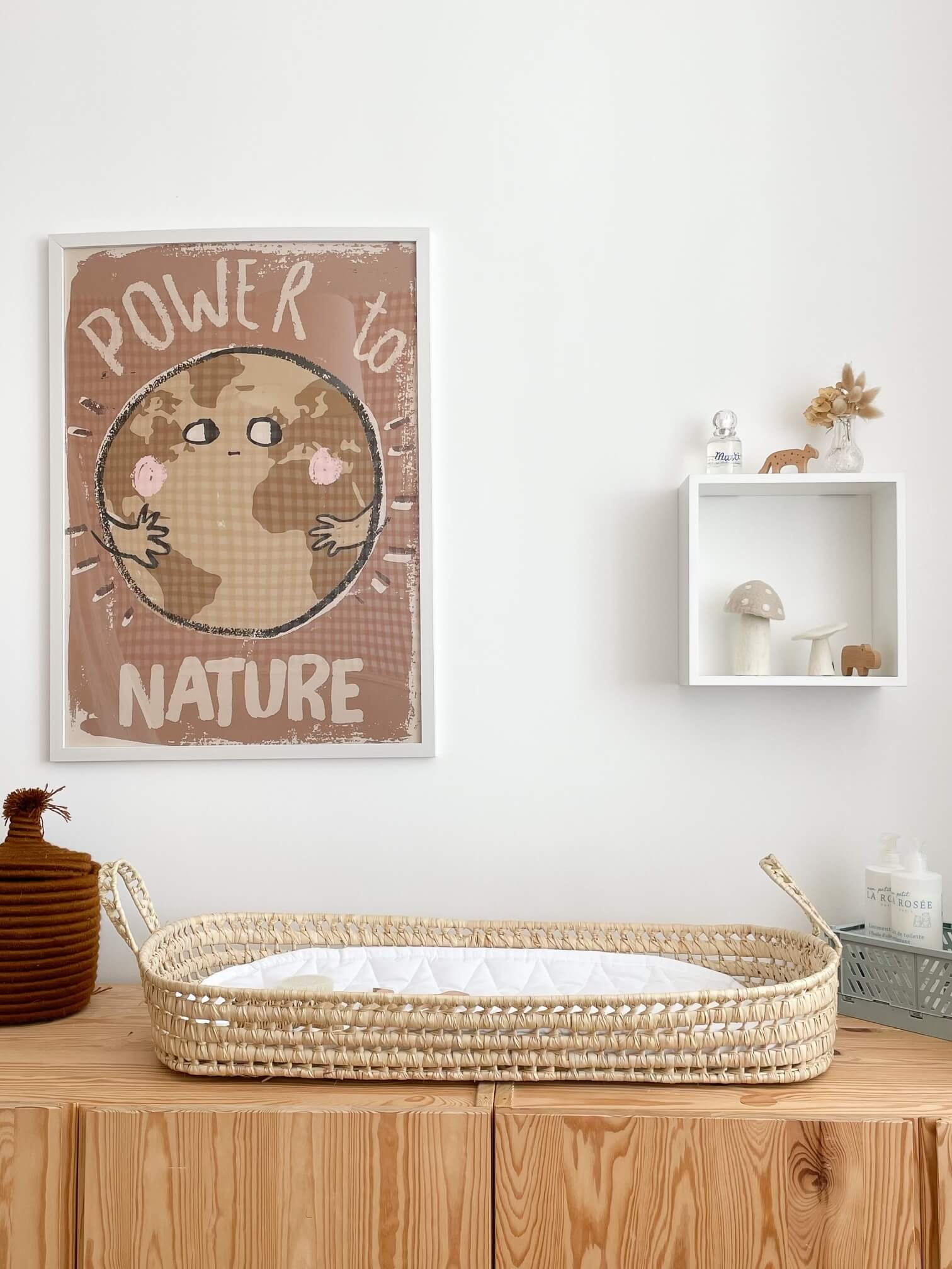 Panier à Langer Osier ovale avec anse