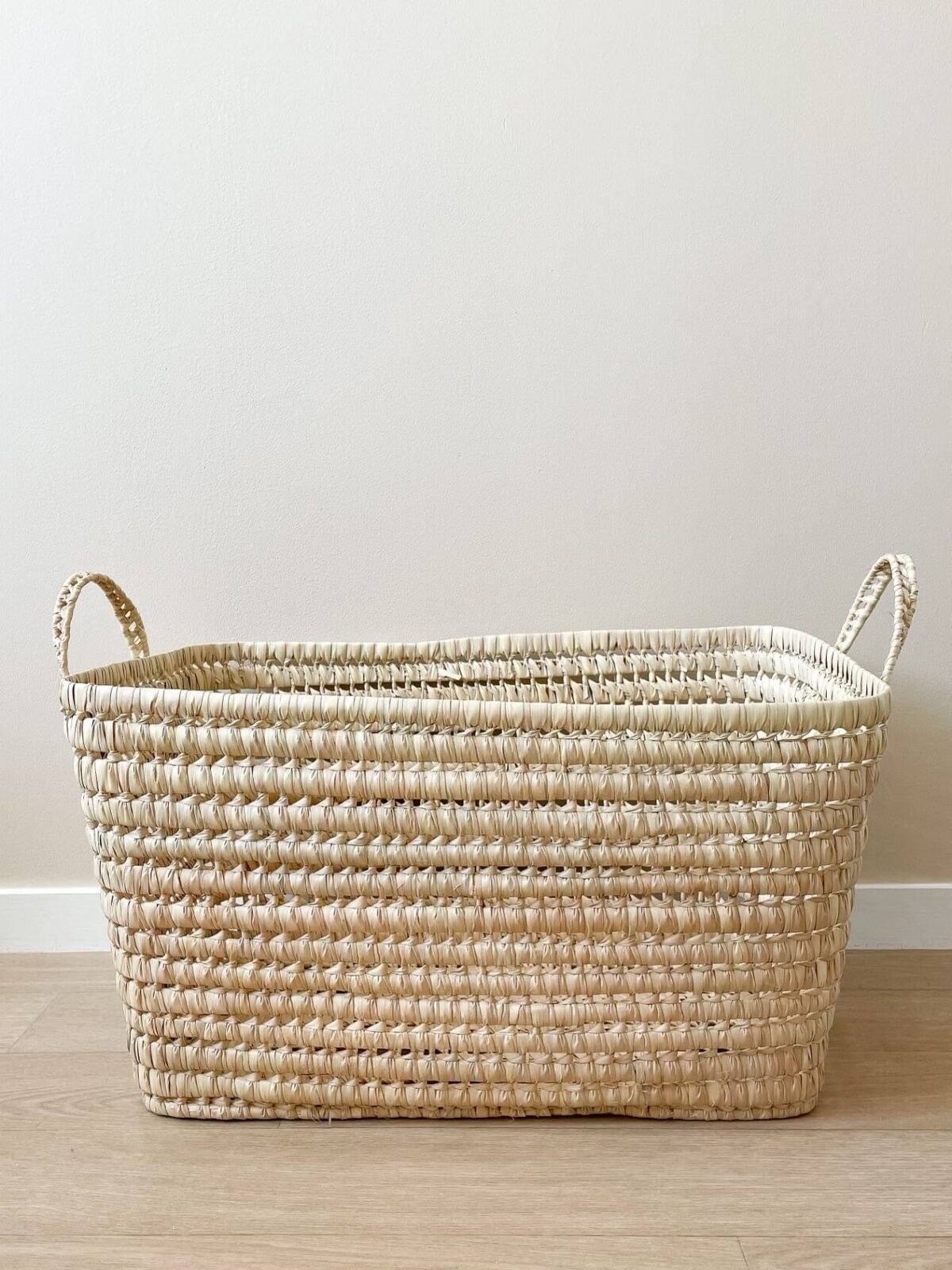 Malle de Rangement Osier XL Bohème | 60x37x28cm | Sans Couvercle