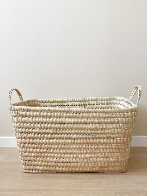 Malle de Rangement Osier XL Bohème | 60x37x28cm | Sans Couvercle