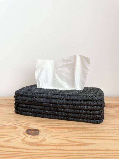 Étui à Mouchoirs en Raphia Fait Main | Design Naturel
