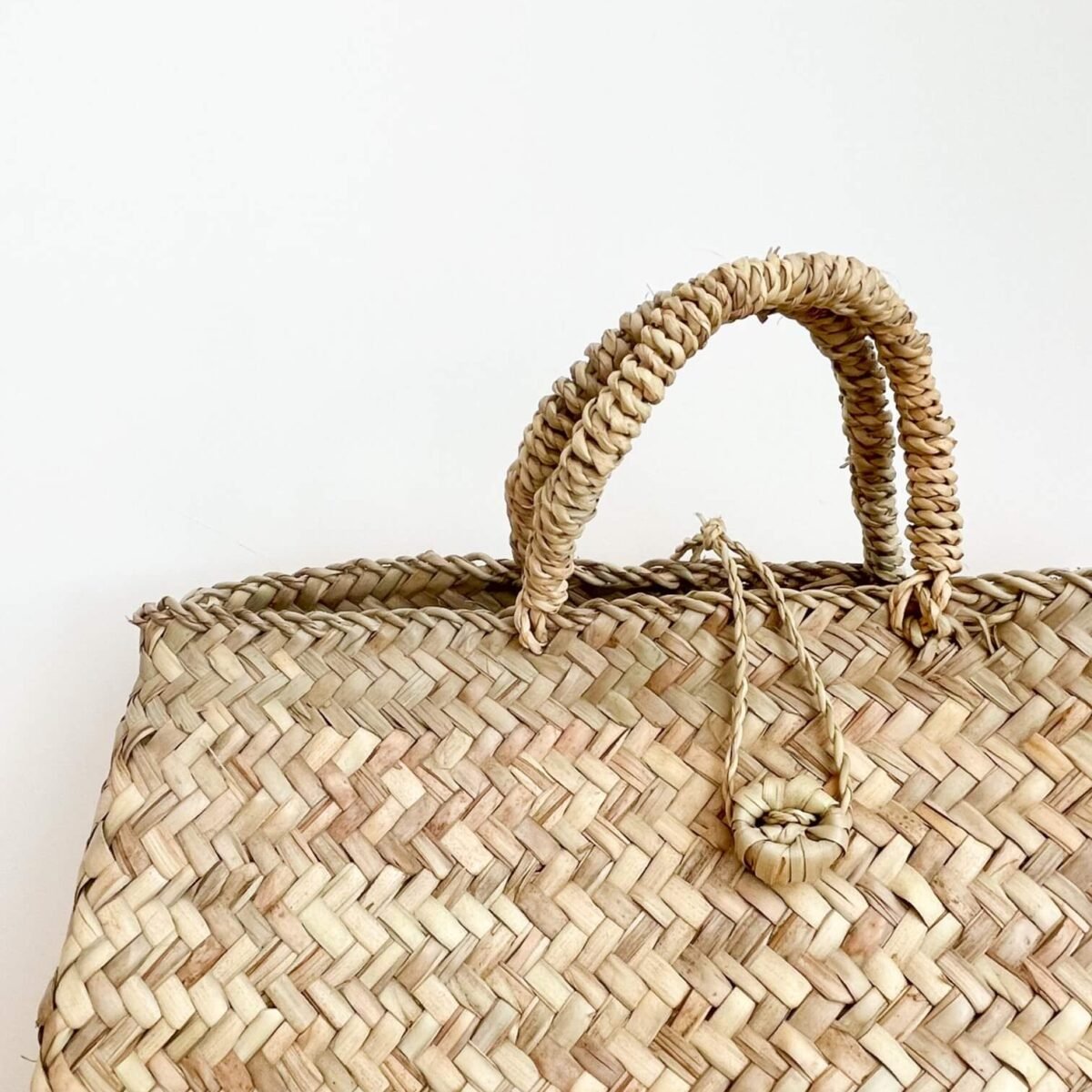 Panier Osier Dana Rectangulaire | Fermeture Bouton | Élégant
