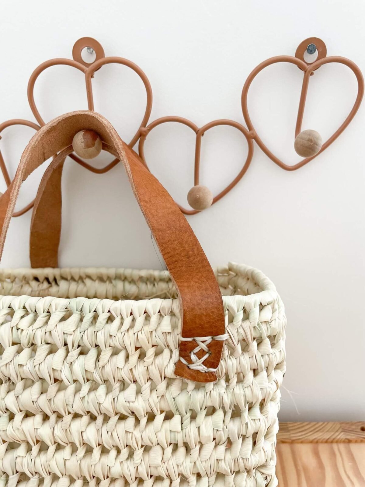 Petit Panier Cuir Osier Fait Main | Charmant