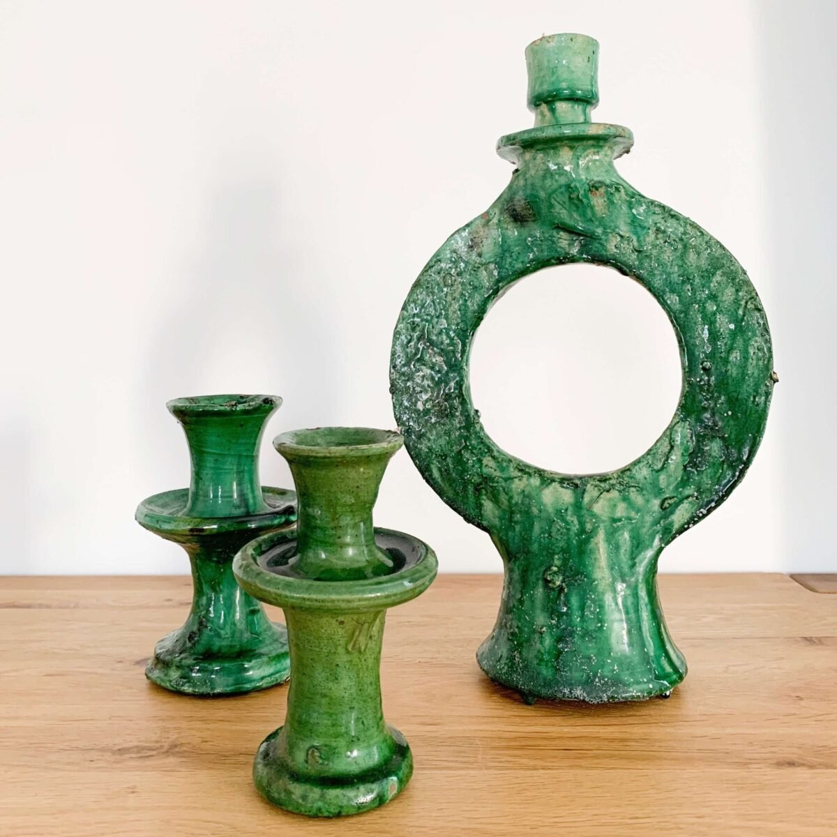 Bougeoir Tadouart en Poterie de Tamegroute | 30x20 cm