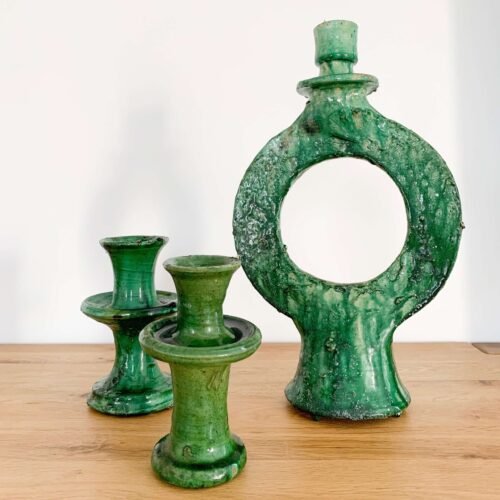 Bougeoir Tadouart en Poterie de Tamegroute | 30x20 cm