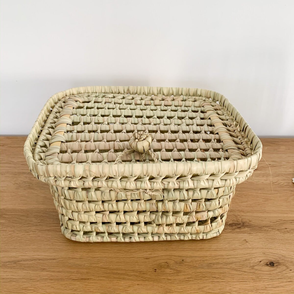 Boîte de Rangement en Feuilles de Palmier | 31x27x15 cm