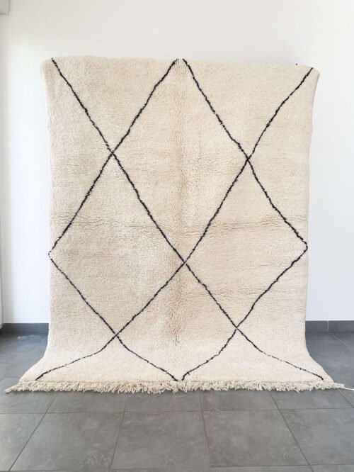 Tapis Beni Ouarain Authentique en Laine | 164x226 cm