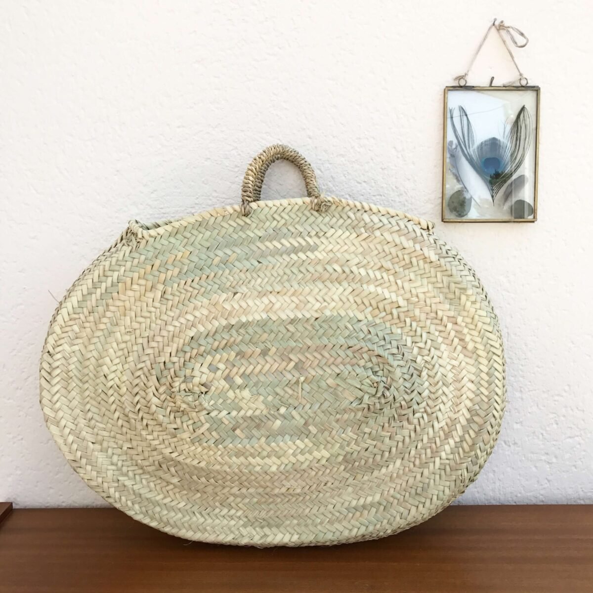 Panier Ovale en Osier Artisanal | 38x50x18cm | Courses, Plage, Déco