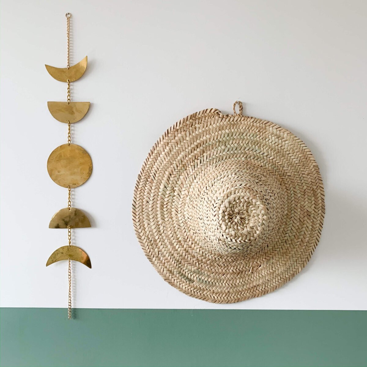 Chapeau de Paille Décoratif | Artisanat Marocain | Diamètre 45cm