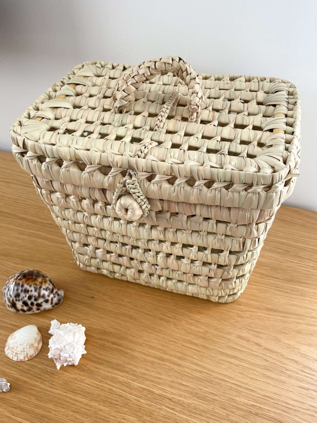 Panier de Rangement Vanity en Osier | Tailles S ou M | Artisanat Marocain