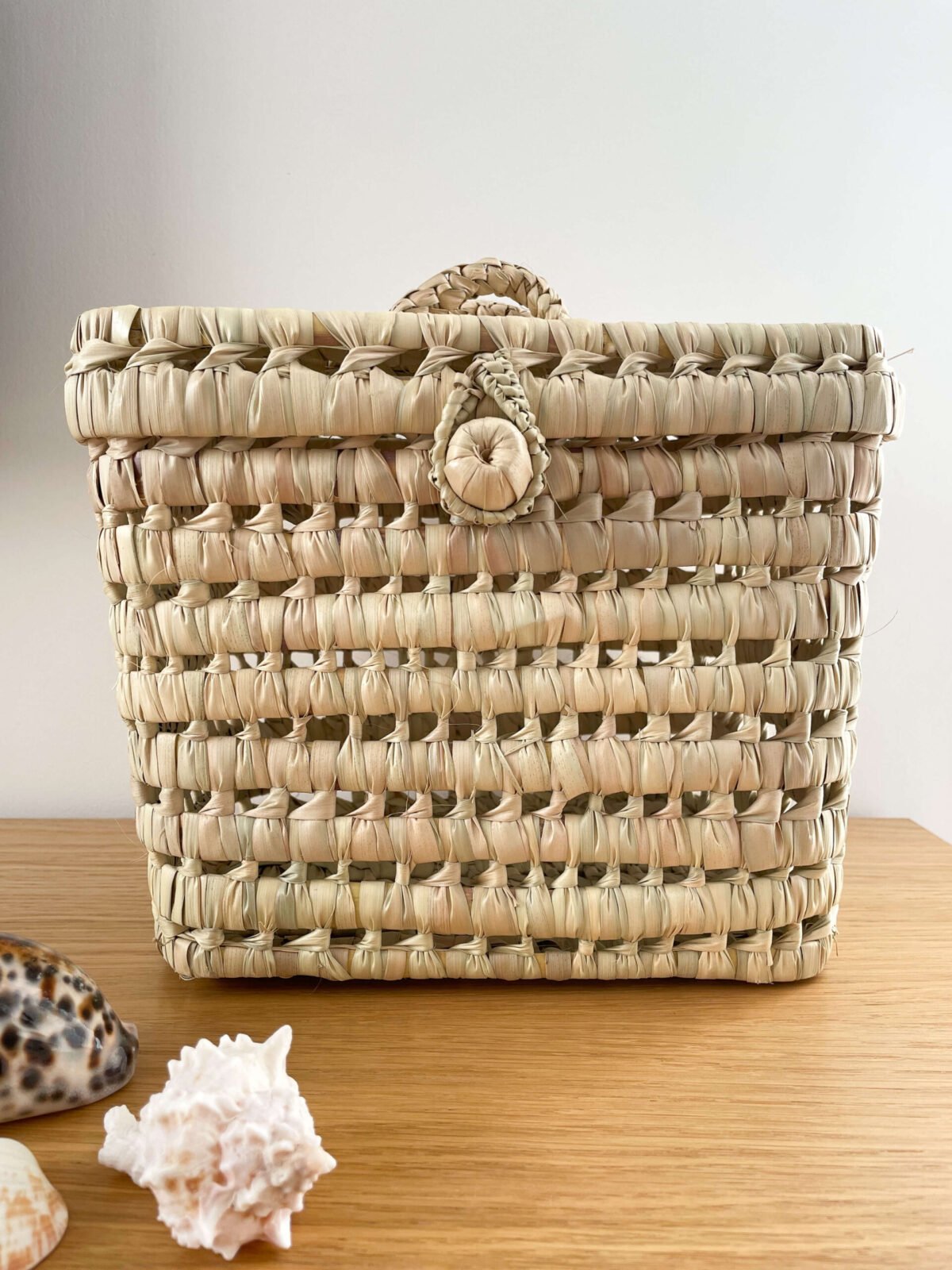 Panier de Rangement Vanity en Osier | Tailles S ou M | Artisanat Marocain