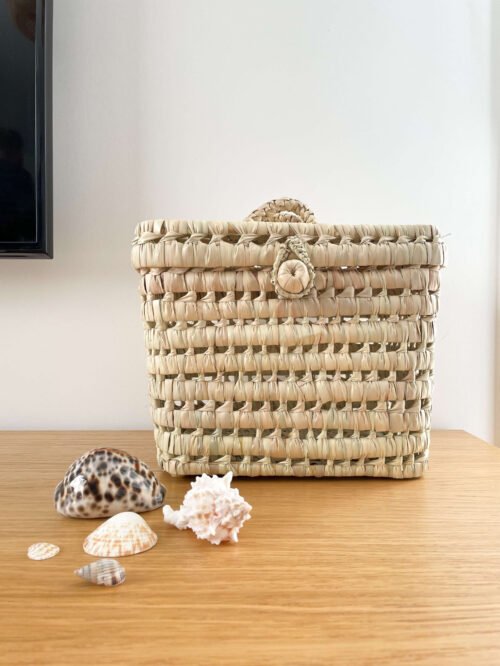 Panier de Rangement Vanity en Osier | Tailles S ou M | Artisanat Marocain