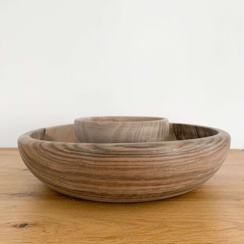 Saladier en Noyer Artisanal | 27x8 cm