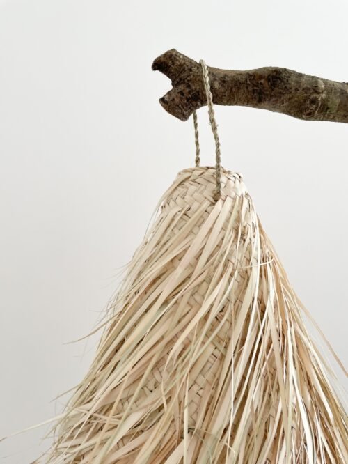 Suspension à Franges Bohème en Fibres Naturelles | 30x35 cm