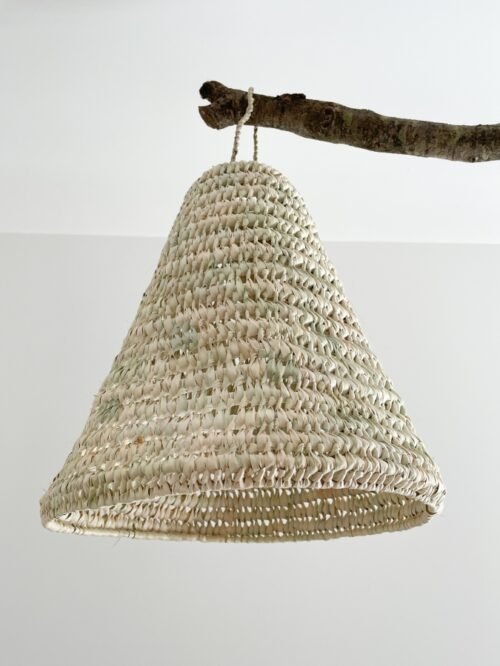 Suspension Ajourée Artisanale en Fibres Naturelles | 30x36 cm