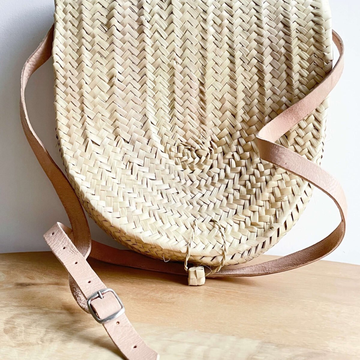 Besace Osier et Cuir Artisanale | Style Bohème Chic