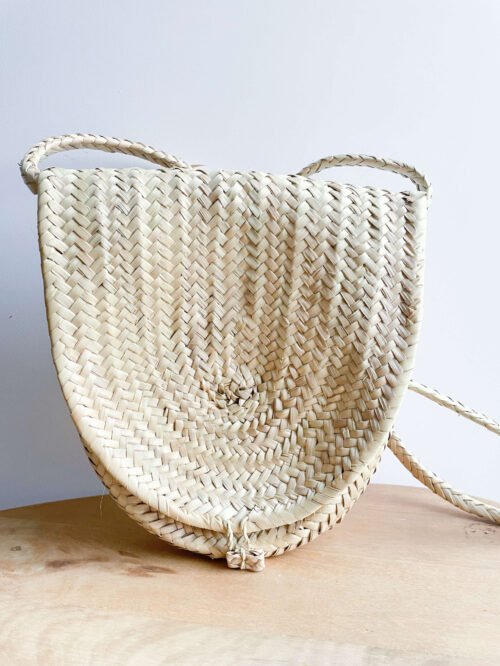 Besace en Osier Artisanale | Sac Bandoulière Bohème 30x33x7cm