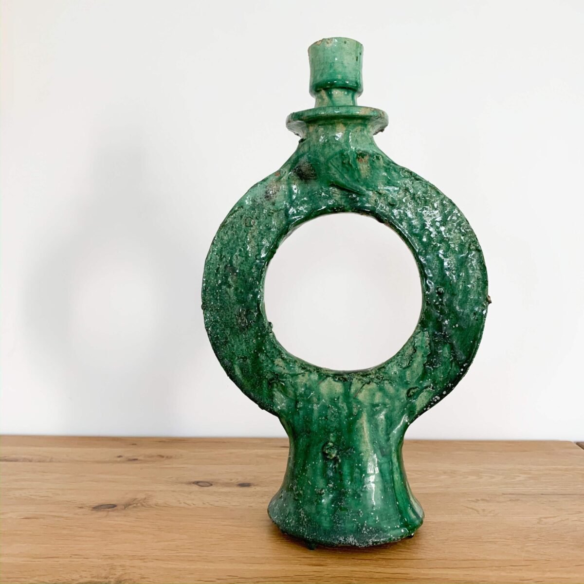Bougeoir Tadouart en Poterie de Tamegroute | 30x20 cm
