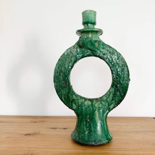 Bougeoir Tadouart en Poterie de Tamegroute | 30x20 cm