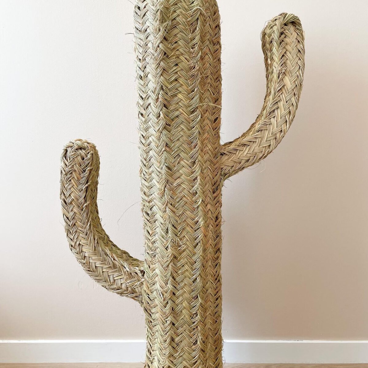 Cactus Décoratif en Osier Tressé | Taille M/L