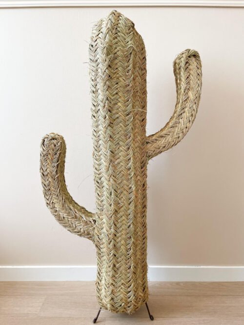 Cactus Décoratif en Osier Tressé | Taille M/L