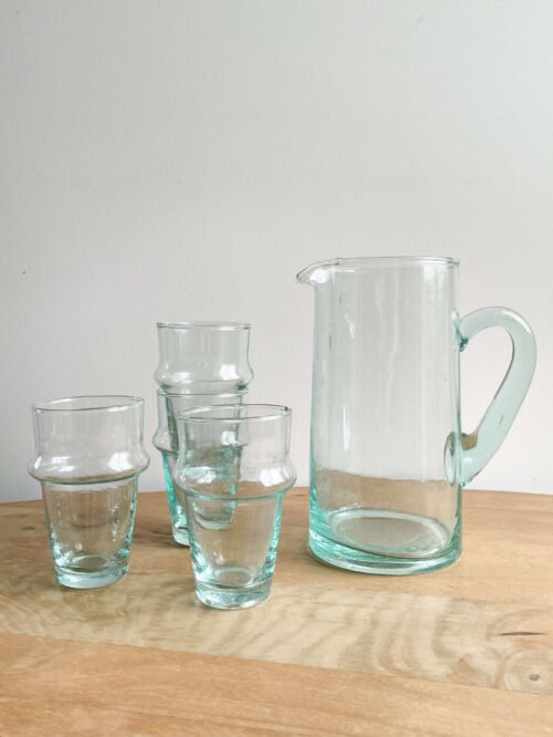Carafe et Verres Beldi Soufflés | 1L Carafe, 4 Verres