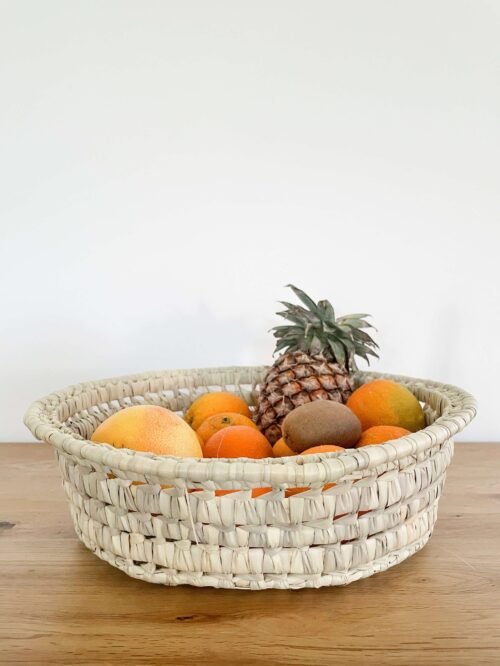 Corbeille Ronde en Osier Artisanale | 32x10 cm